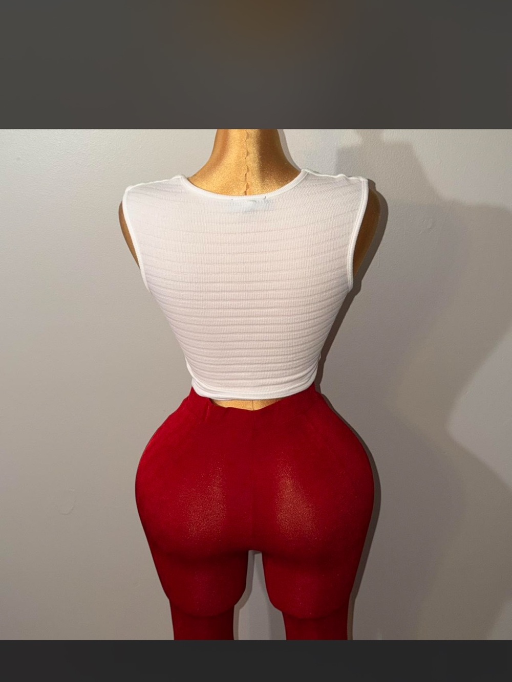 Lulu's White Ribbed Square-Neck Tank Top - Picture 3 of 5